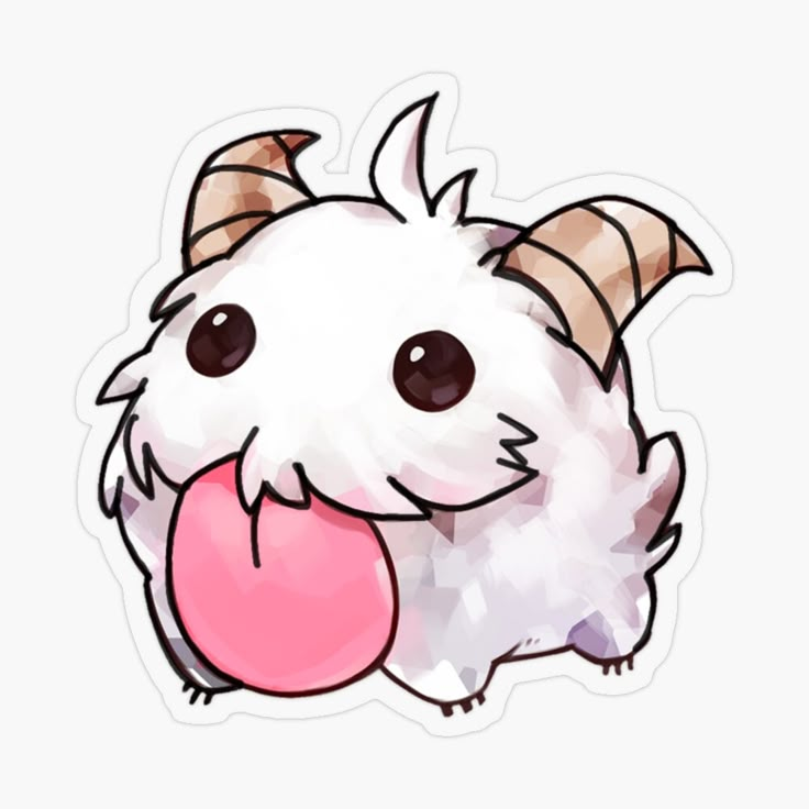 A cute Poro sticker illustration