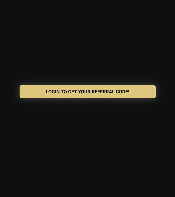 The referral code component: a single gold call-to-action button prompting players to log in to get their referral code